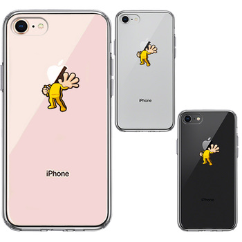 iPhone8 ケース クリア 映画パロディ 天才 格闘家 スマホケース 側面ソフト 背面ハード ハイブリッド-1