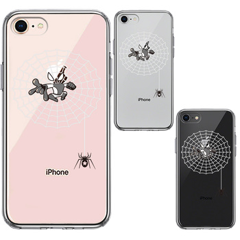 iPhone8 ケース クリア 映画パロディ 蜘蛛男 スマホケース 側面ソフト 背面ハード ハイブリッド-1
