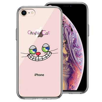 iPhone8 ケース クリア ファンタジーシリーズ アリス CAT 2 スマホケース 側面ソフト 背面ハード ハイブリッド-0