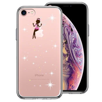 iPhone7 ケース クリア ファンタジーシリーズ ピーターパン 妖精 2 スマホケース 側面ソフト 背面ハード ハイブリッド-0