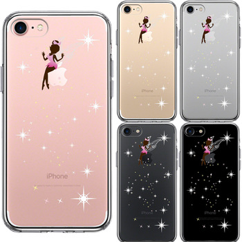 iPhone7 ケース クリア ファンタジーシリーズ ピーターパン 妖精 2 スマホケース 側面ソフト 背面ハード ハイブリッド-1