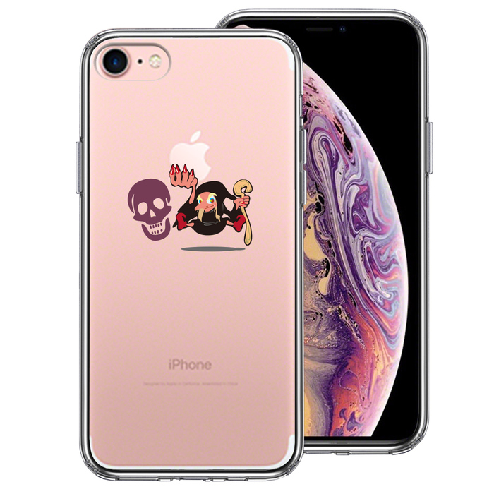 iPhone7 ケース クリア ファンタジーシリーズ 魔女 スマホケース 側面ソフト 背面ハード ハイブリッド-0