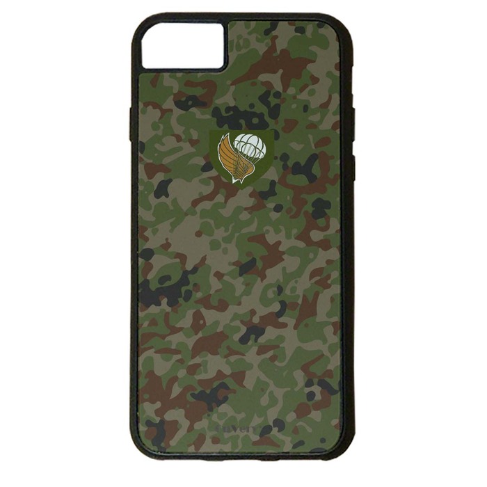 iPhone8 iPhone7 6 6S Plus くっつくケース スマホケース 迷彩 陸上自衛隊 第一空挺団-0