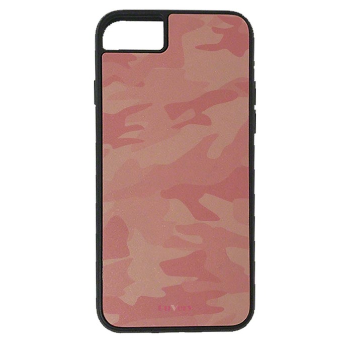 iPhone8 iPhone7 6 6S Plusku... case smartphone case camouflage wood Land pink -0