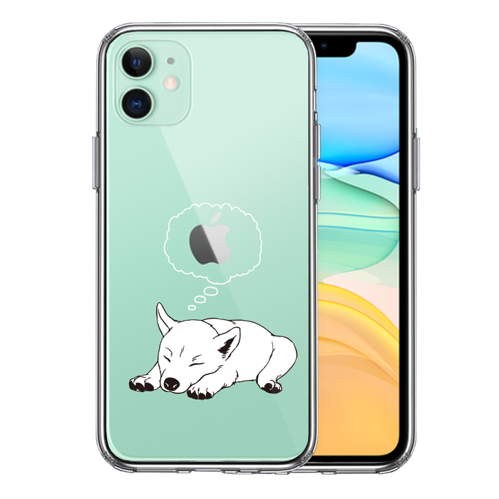 iPhone11 case clear . dog smartphone case side soft the back side hard hybrid -0