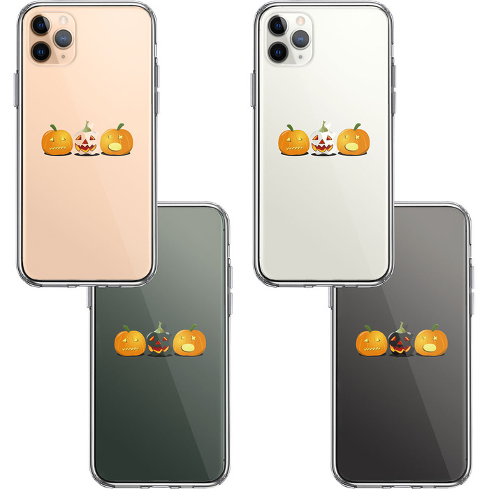 iPhone11pro ケース クリア ハロウィン Hapyy halloween 2 スマホケース 側面ソフト 背面ハード ハイブリッド-1