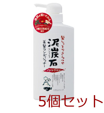 泥炭石 ノンシリコン 地肌ケアコンディショナー 500mL 5個セット-0