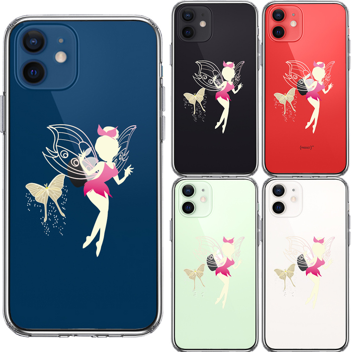iPhone12 ケース クリア ピーターパン 妖精 3 スマホケース 側面ソフト 背面ハード ハイブリッド-1