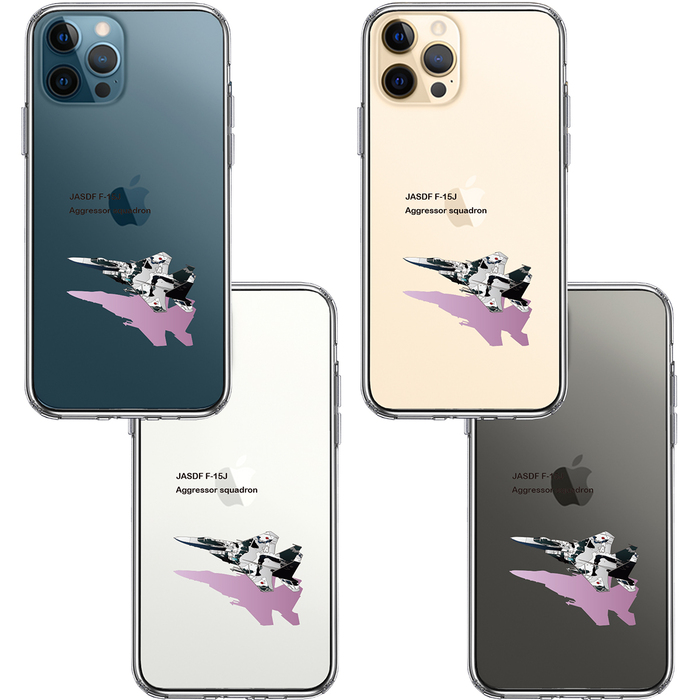 iPhone12Pro ケース クリア 航空自衛隊 F-15J アグレッサー スマホケース 側面ソフト 背面ハード ハ UA14264552-9728-1