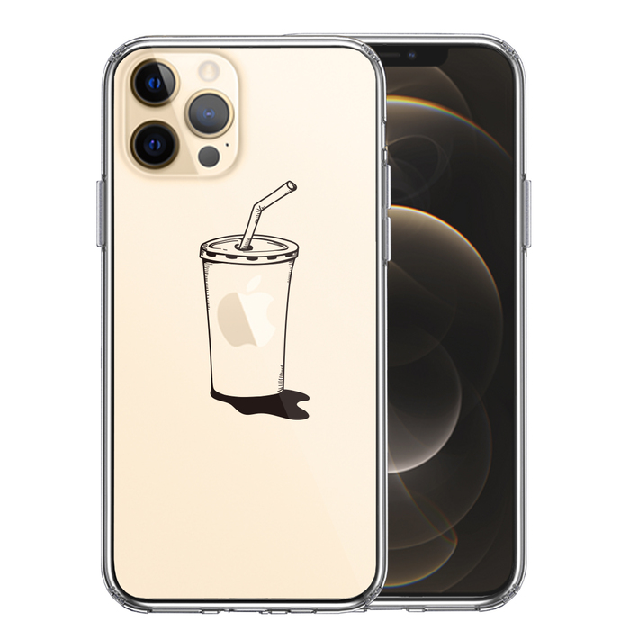 iPhone12Pro ケース クリア アップルジュース スマホケース 側面ソフト 背面ハード ハイブリッド-0