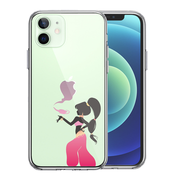 iPhone12 ケース クリア アラジン ピンク スマホケース 側面ソフト 背面ハード ハイブリッド-0