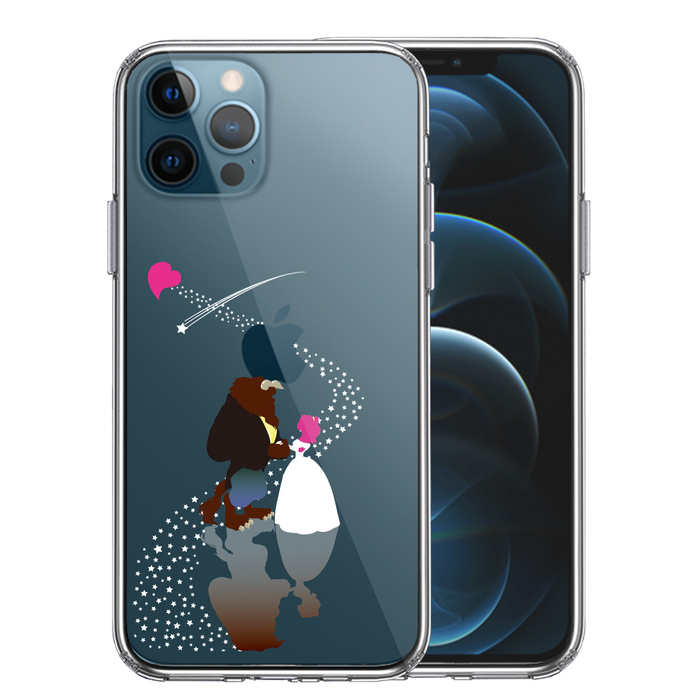 iPhone12Pro ケース クリア 美女と野獣 星 の 祝福 スマホケース 側面ソフト 背面ハード ハイブリッド-0