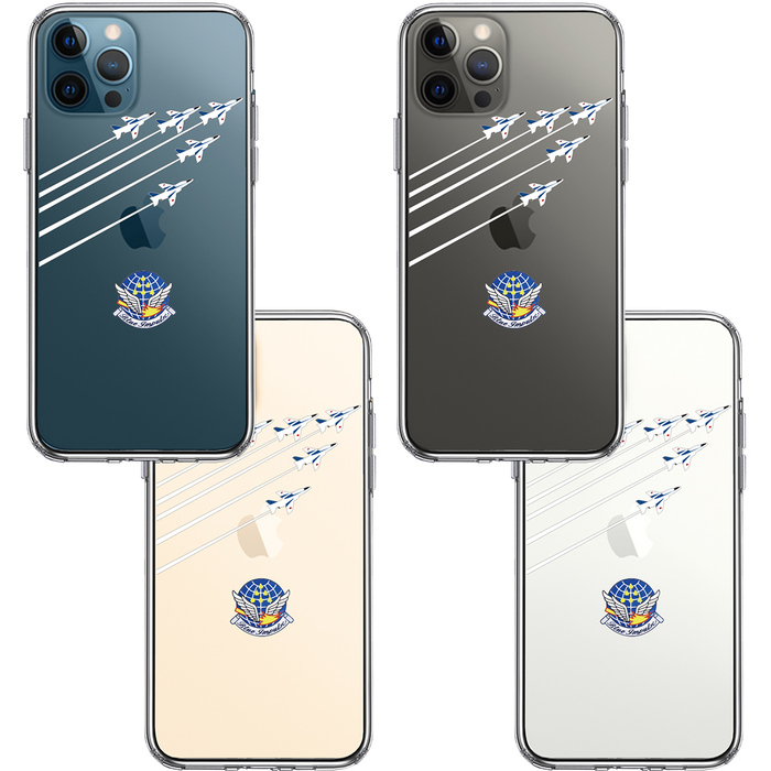 iPhone12Pro ケース クリア シェル ブルーインパルス スマホケース 側面ソフト 背面ハード ハイブリッド-1