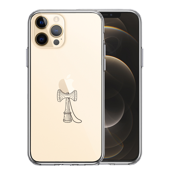 iPhone12Pro ケース クリア 剣玉 けんだま スマホケース 側面ソフト 背面ハード ハイブリッド-0