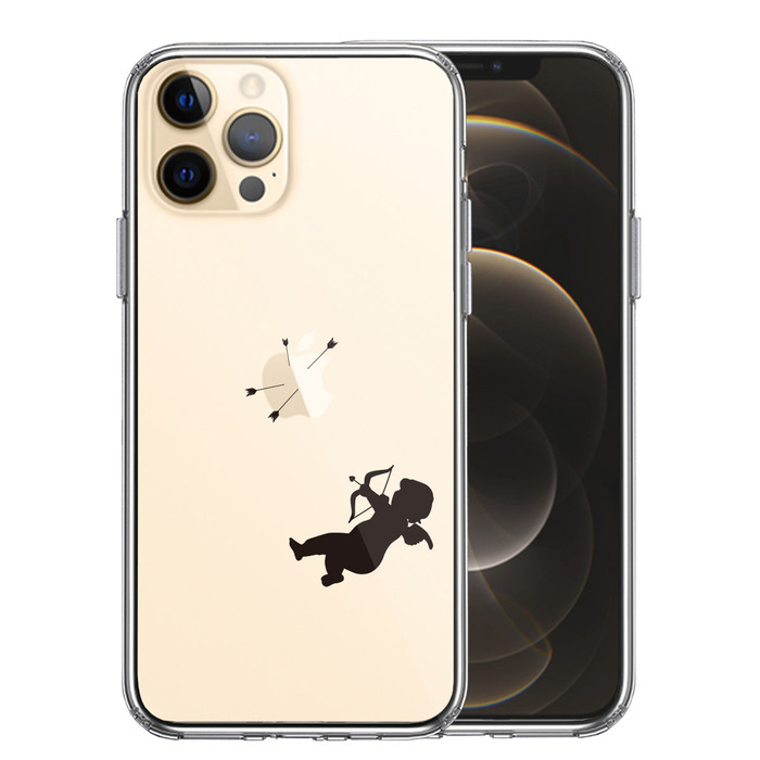 iPhone12Pro ケース クリア キューピット スマホケース 側面ソフト 背面ハード ハイブリッド-0