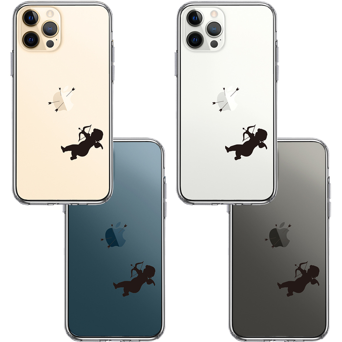 iPhone12Pro ケース クリア キューピット スマホケース 側面ソフト 背面ハード ハイブリッド-1