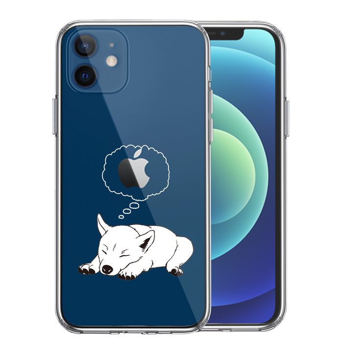iPhone12 ケース クリア 柴犬 スマホケース 側面ソフト 背面ハード ハイブリッド-0