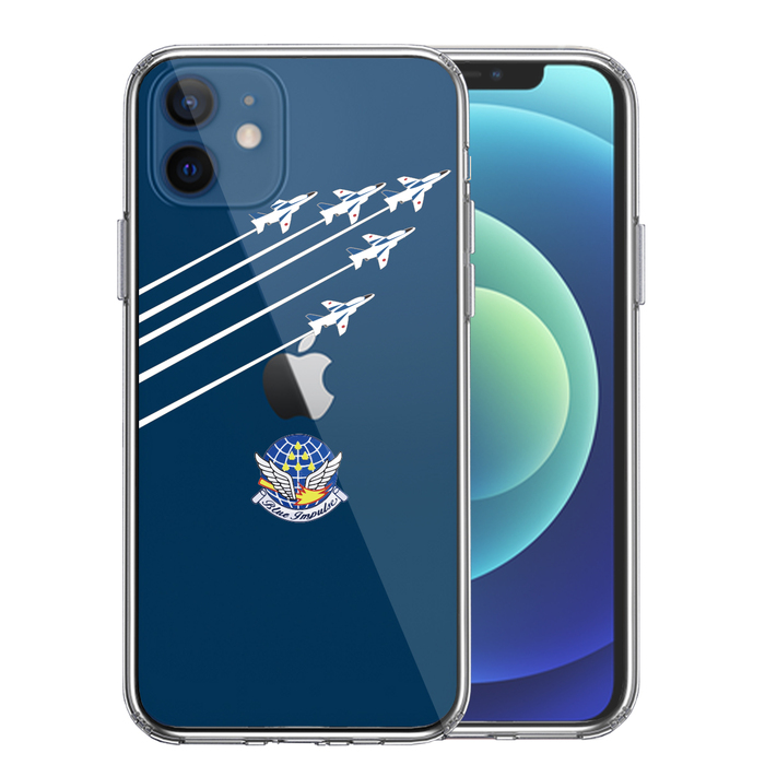 iPhone12 ケース クリア シェル ブルーインパルス スマホケース