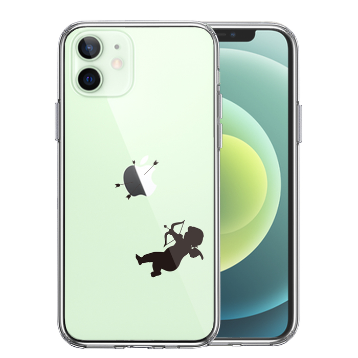 iPhone12 ケース クリア キューピット スマホケース 側面ソフト 背面ハード ハイブリッド-0
