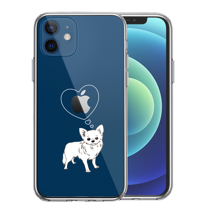 iPhone12mini case clear chihuahua smartphone case side soft the back side hard hybrid -0