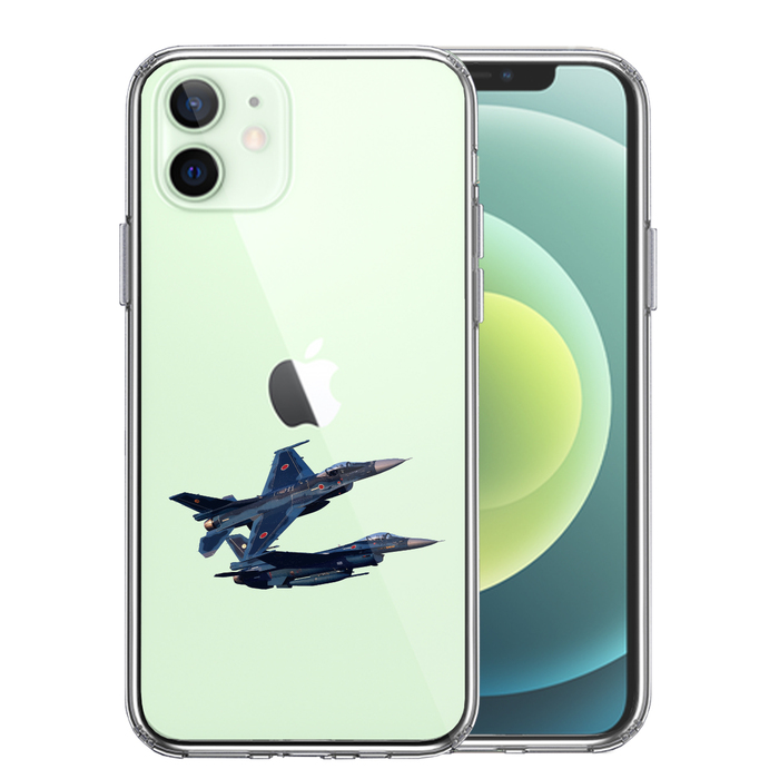 iPhone12mini ケース クリア 戦闘機 F-2A VIPER ZERO スマホケース 側面ソフト 背面ハード ハイブリッド-0