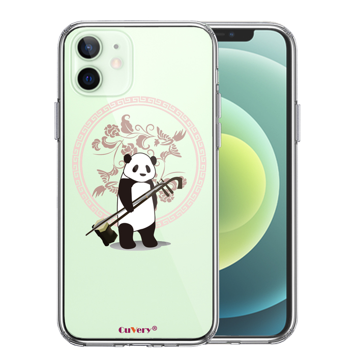 iPhone12mini case clear .. Panda two . smartphone case side soft the back side hard hybrid -0