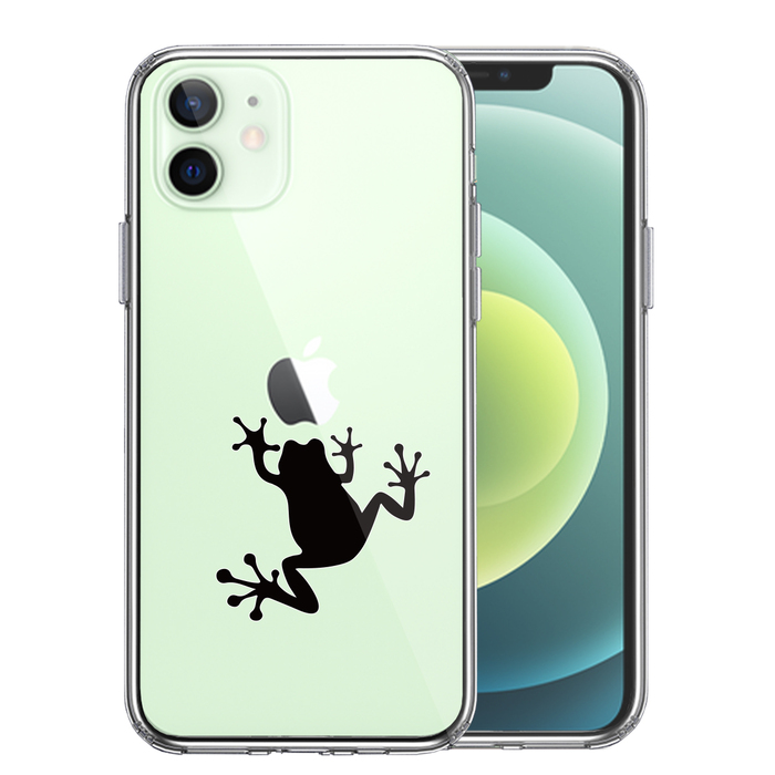 iPhone12mini case clear frog . smartphone case side soft the back side hard hybrid -0