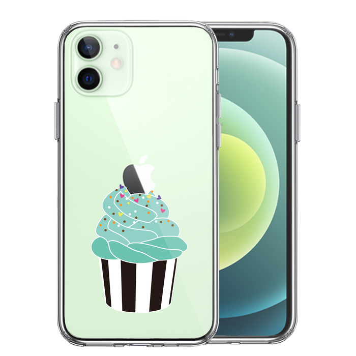 iPhone12mini case clear cupcake smartphone case side soft the back side hard hybrid -0