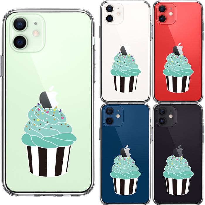 iPhone12mini case clear cupcake smartphone case side soft the back side hard hybrid -1