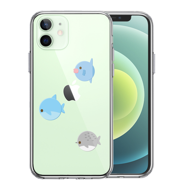iPhone12mini кейс прозрачный рыба ...... смартфон кейс боковая сторона soft задняя сторона твердый hybrid -0