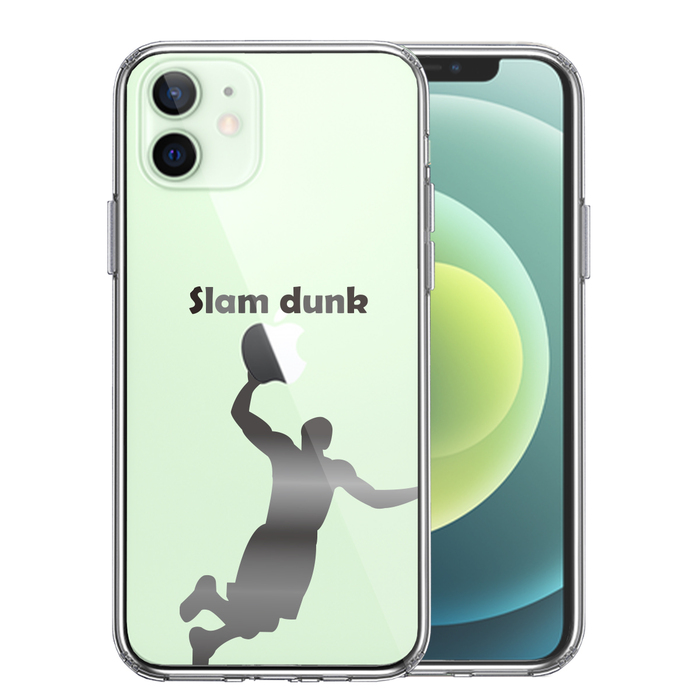 iPhone12mini ケース クリア バスケットボール スラムダンク スマホケース 側面ソフト 背面ハード ハイブリッド-0