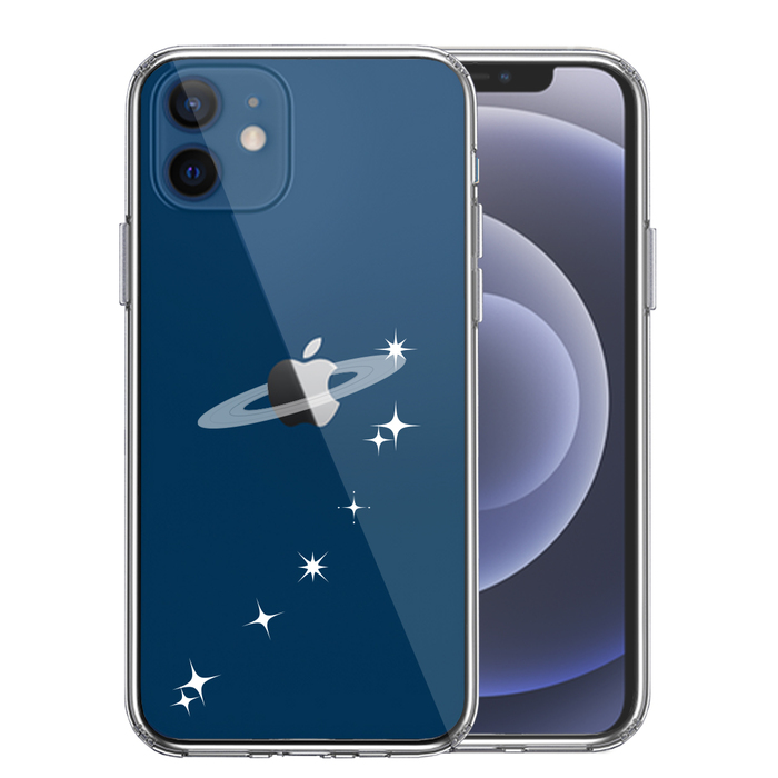 iPhone12 ケース クリア 天の川 流れ星 スマホケース 側面ソフト 背面ハード ハイブリッド-0
