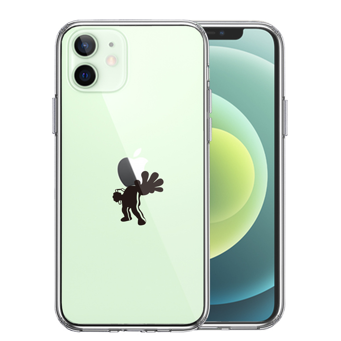 iPhone12 ケース クリア 映画パロディ 天才 格闘家 2 スマホケース 側面ソフト 背面ハード ハイブリッド-0