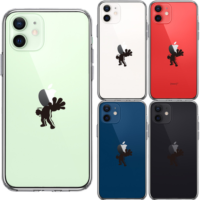 iPhone12 ケース クリア 映画パロディ 天才 格闘家 2 スマホケース 側面ソフト 背面ハード ハイブリッド-1