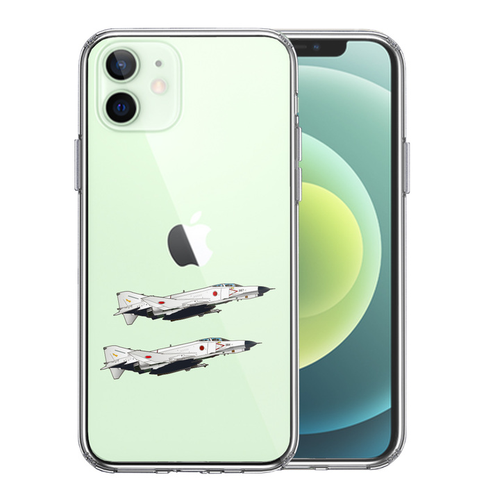 iPhone12mini case clear aviation self ..F-4EJ modified Phantom 2 smartphone case side soft the back side hard hybrid -0