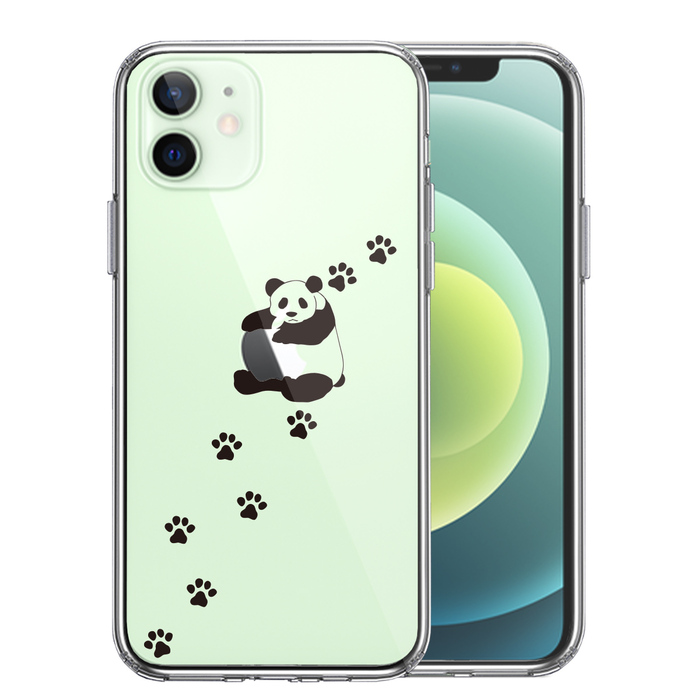 iPhone12mini case clear Panda apple large liking smartphone case side soft the back side hard hybrid -0