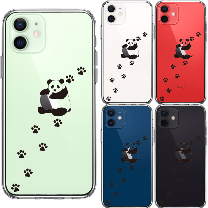 iPhone12mini case clear Panda apple large liking smartphone case side soft the back side hard hybrid -1