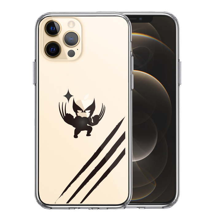 iPhone12Pro ケース クリア 映画パロディ ヒーロー スマホケース 側面ソフト 背面ハード ハイブリッド-0