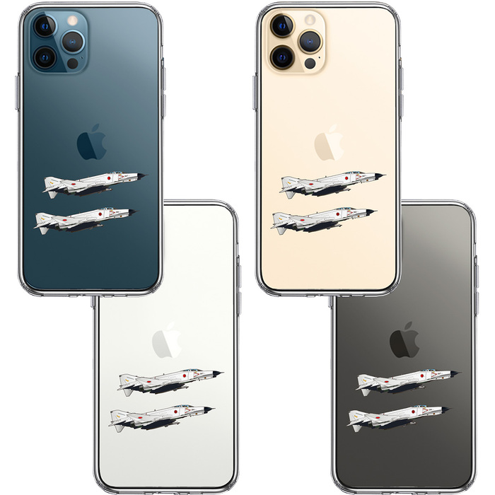 iPhone12Pro ケース クリア 航空自衛隊 F-4EJ改 ファントム2 スマホケース 側面ソフト 背面ハード ハイブリッド-1