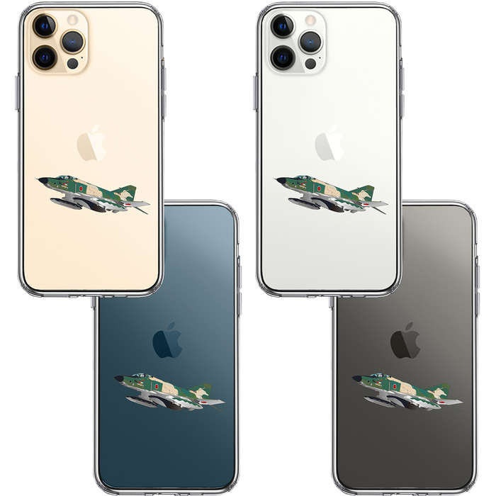 iPhone12Pro ケース クリア 航空自衛隊 RF-4EJ ファントム スマホケース 側面ソフト 背面ハード ハイブリッド-1