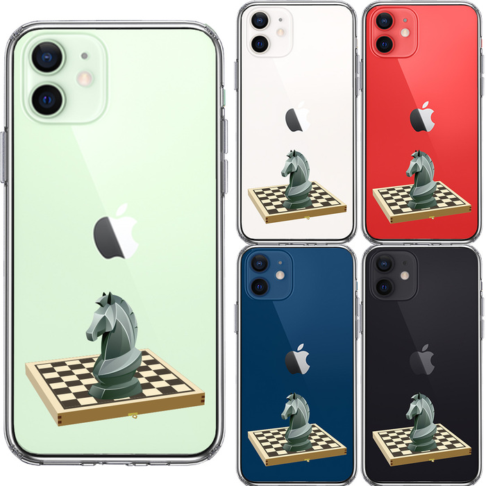 iPhone12mini кейс прозрачный шахматы Night смартфон кейс боковая сторона soft задняя сторона твердый hybrid -1