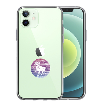 iPhone12mini ケース クリア 星座 おひつじ座 牡羊座 Aries スマホケース 側面ソフト 背面ハード ハイブリッド-0