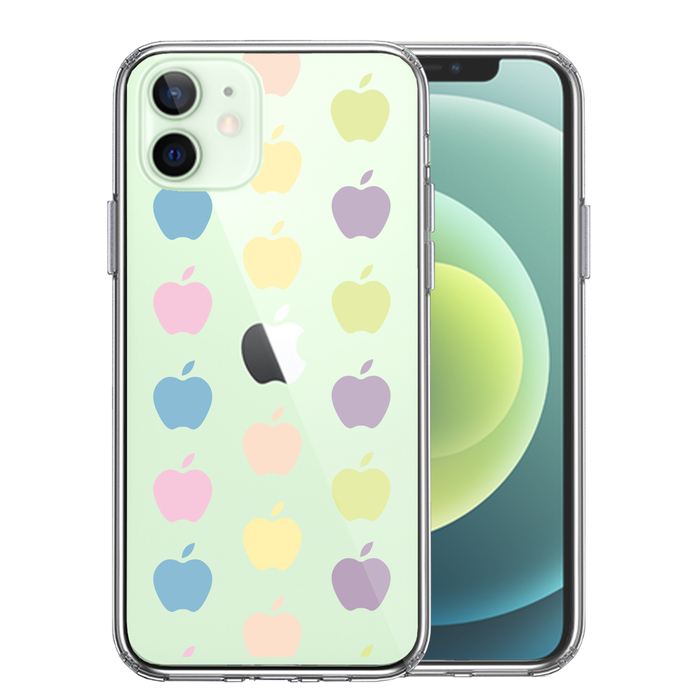 iPhone12mini case clear .. apple apple polka dot smartphone case side soft the back side hard hybrid -0