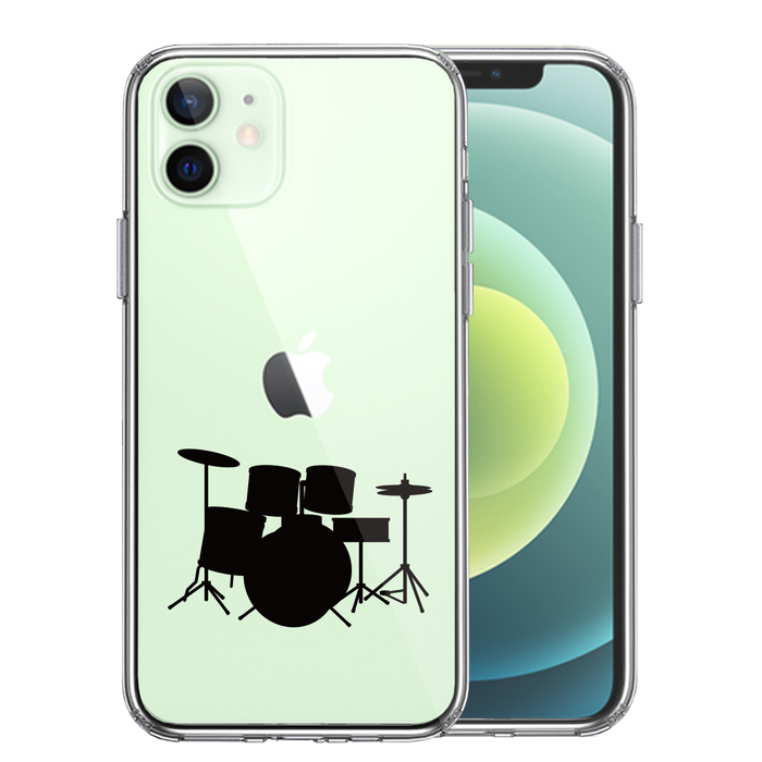 iPhone12mini case clear drum smartphone case side soft the back side hard hybrid -0