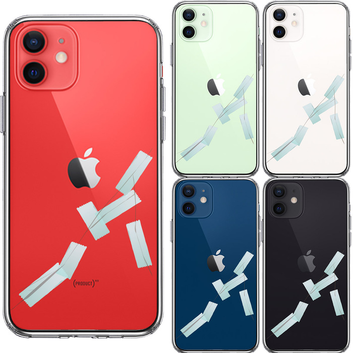 iPhone12 ケース クリア トリックケース ひび割れ スマホケース 側面ソフト 背面ハード ハイブリッド-1