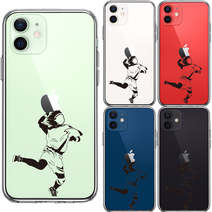 iPhone12 ケース クリア ハンドボール スマホケース 側面ソフト 背面ハード ハイブリッド-1