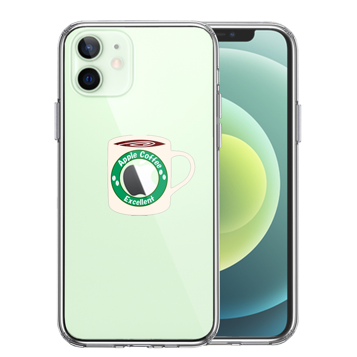 iPhone12 ケース クリア マグカップ アップル ティ スマホケース 側面ソフト 背面ハード ハイブリッド-0