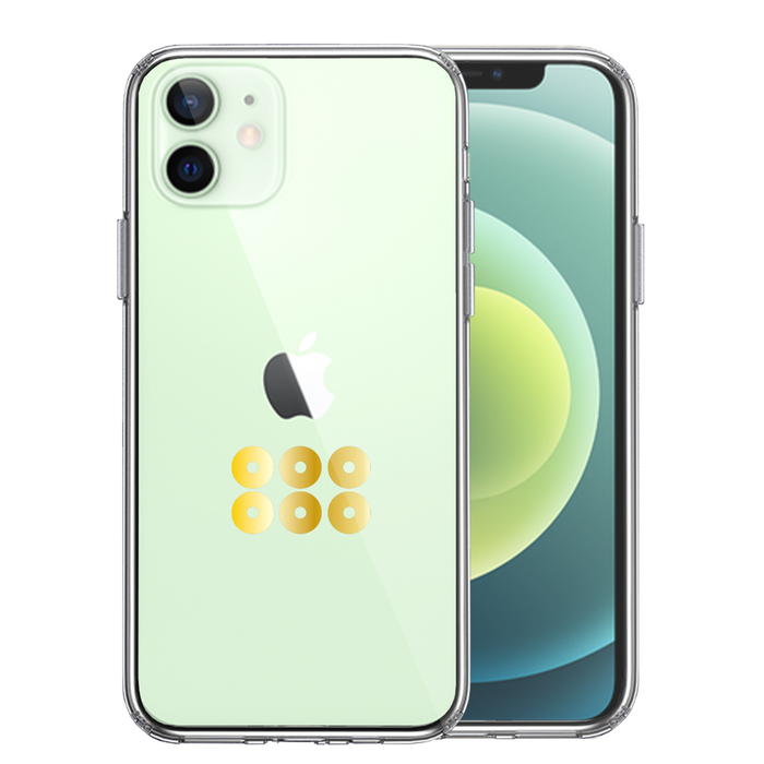 iPhone12 ケース クリア 真田 幸村 信繁 六文銭 2 スマホケース 側面ソフト 背面ハード ハイブリッド-0