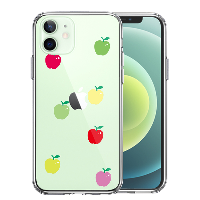 iPhone12 ケース クリア アップル 水玉 スマホケース 側面ソフト 背面ハード ハイブリッド-0