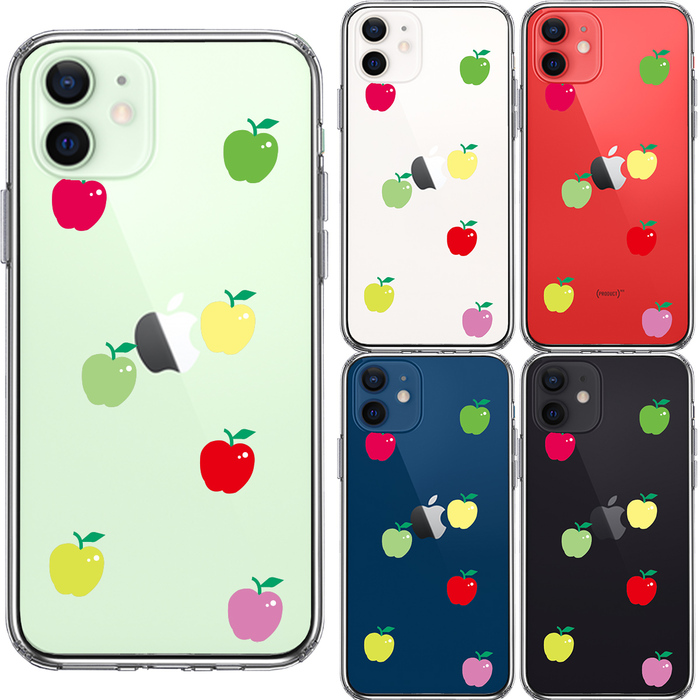 iPhone12 ケース クリア アップル 水玉 スマホケース 側面ソフト 背面ハード ハイブリッド-1